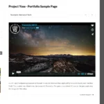 Clean Portfolio Website Template WordPress Video Post View
