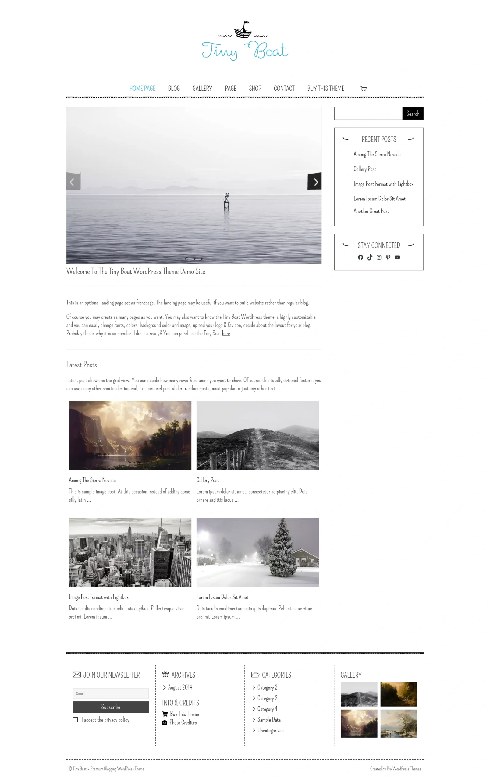 Tiny Boat - Craft & Artists WP Theme