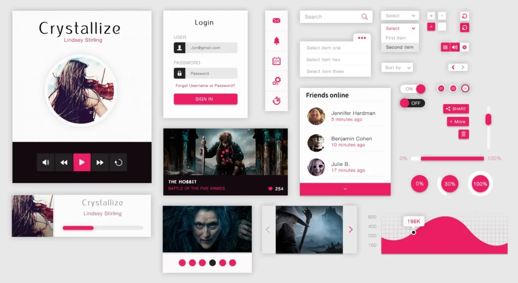 Web Design Crystalize UI Kit by Alon Ashkenazy for Download